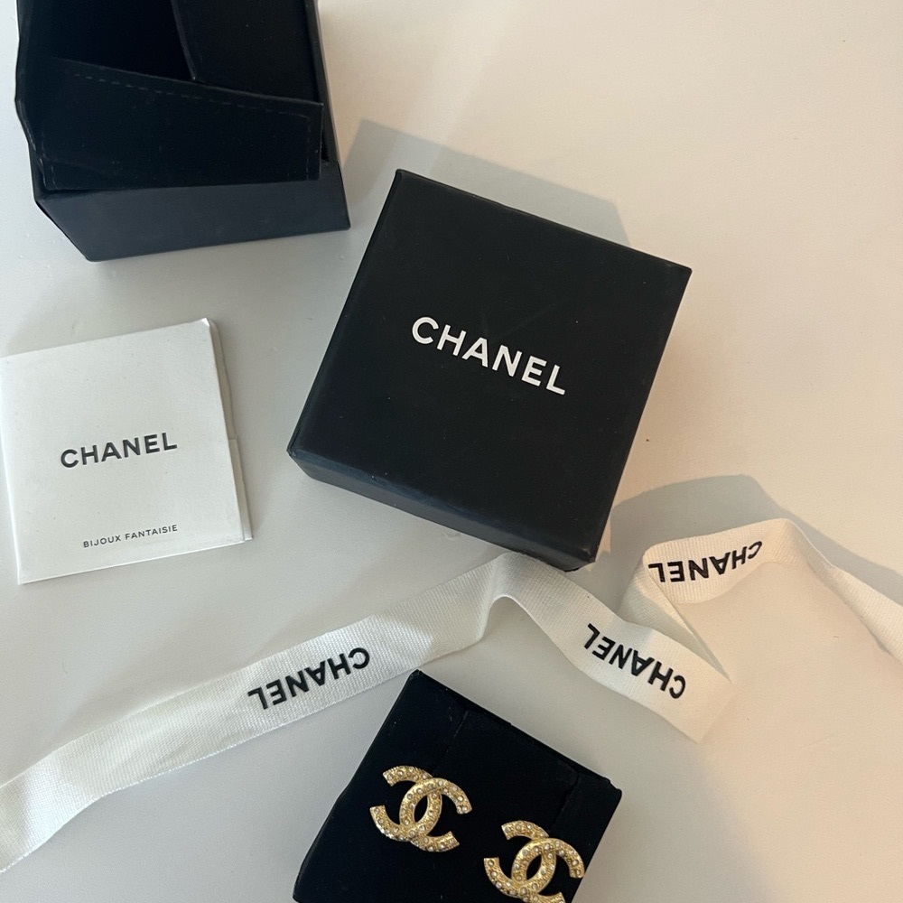 Chanel gold earrings